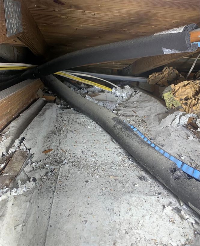 Attic before insulation service